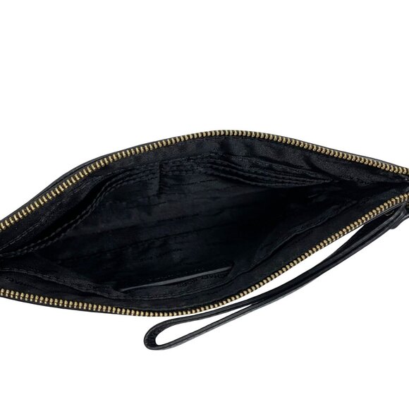 Michael Kors Jet Set Large Women Leather Top Zip Clutch Wristlet Wallet (Black) - Picture 6 of 6